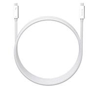 Razer Cable Thunderbolt 4 - Cable Thunderbolt de alto rendimiento (40 GB/s, resolución de hasta 8K, carga de 100W, compatible con Thunderbolt 3) Blanco | 2.0M