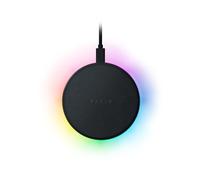 Razer Charging Pad Chroma - Cargador rápido inalámbrico para Razer Charging Puck (10 W, estación de Carga inalámbrica con iluminación RGB, Superficie de Goma Suave al Tacto) Negro