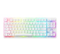 Razer DeathStalker V2 Pro Tenkeyless (Interruptor Rojo) - Teclado Óptico Inalámbrico para Juegos de Bajo Perfil (Interruptores Ópticos Lineales, HyperSpeed Wireless, Bluetooth 5.0) Diseño US, Blanco