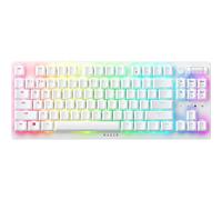 Razer DeathStalker V2 Pro Tenkeyless (Interruptor Rojo) - Teclado Óptico Inalámbrico para Juegos de Bajo Perfil (Interruptores Ópticos Lineales, HyperSpeed Wireless, Bluetooth 5.0) Diseño US, Blanco