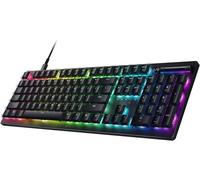 Razer DeathStalker V2 Teclado para juegos: interruptores ópticos de perfil bajo, color morado clic, teclas recubiertas ultraduraderas, placa superior de aluminio duradero, rodillo multifunción y botón