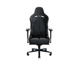 Razer Enki - Silla de Juego con Soporte Lumbar Integrado, Silla de Oficina (Cuero sintético Multicapa, Acolchado de Espuma, cojín para la Cabeza, Altura Ajustable) Negro