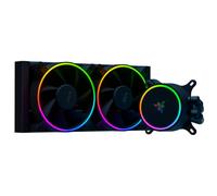 Razer Hanbo Chroma RGB - Tapa de bomba aRGB todo en uno, diseño AIO, silenciosos y potentes, ventiladores aRGB - Soporte de controlador de ventilador PWM - Intel LGA 115X Series, 2011, 1200, 1700,