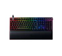Razer Huntsman V2 Analog - Teclado Premium para juegos con interruptores ópticos analógicos (reposamuñecas, control giratorio digital, 4 teclas multimedia, Chroma RGB) Teclado Español - Negro