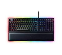 Razer Huntsman Elite (Purple Switch) - Teclado para Juegos con interruptores optomecánicos (Control Giratorio, reposamanos iluminados, RGB Chroma) Teclado AZERTY | Negro