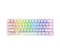 Razer Huntsman Mini (Interruptor Rojo) - 60% Teclado Compacto para Juegos (Interruptores Óptico-Mecánicos Lineales, Teclas PBT de Doble Disparo, Cable USB-C Desmontable) Diseño US| Blanco Mercury