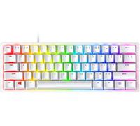 Razer Huntsman Mini (Interruptor Rojo) - 60% Teclado Compacto para Juegos (Interruptores Óptico-Mecánicos Lineales, Teclas PBT de Doble Disparo, Cable USB-C Desmontable) Diseño US| Blanco Mercury