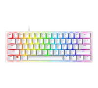 Razer Huntsman Mini (Interruptor Morado) - 60% Teclado Compacto para Juegos (Interruptores Óptico-Mecánicos Clicky, Teclas PBT Doubleshot, Cable USB-C Desmontable) Diseño QWERTY US | Blanco