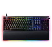 Razer Huntsman V2 - Teclado para Videojuegos con interruptores analógicos, opto-mecánicos (reposamuñecas, Control Giratorio Digital, Teclas Multimedia, Chroma RGB) QWERTZ, diseño alemán, Negro