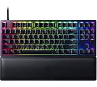 Razer Huntsman V2 Tenkeyless (Interruptor Rojo) - Teclado Óptico para Juegos (Interruptores Ópticos Lineales Gen-2, Teclas PBT Doubleshot, Reposamuñecas Ergonómicos) Diseño US| Negro