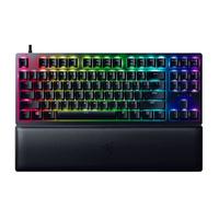 Razer Huntsman V2 TKL Tenkeyless Teclado para juegos: interruptores ópticos rápidos con pulsaciones rápidas y tasa de sondeo de 8000 Hz - Cable tipo C desmontable - Teclas PBT de doble disparo -