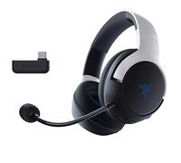Razer Kaira - Auriculares inalámbricos dobles estándar para PlayStation 5 (diafragma de 50 mm, micrófono cardioide hiperclaro, control de volumen, Razer SmartSwitch, interruptor EQ) Negro-Blanco