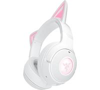 Razer Kraken Kitty V2 BT - Auriculares inalámbricos Bluetooth RGB con Orejas de Gatito para Juegos y Streaming (325g, Triforce de 40mm, Bluetooth 5.2, micrófonos con cancelación de Ruido) Blanco