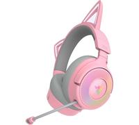 Razer Kraken Kitty V3 Pro - Auriculares inalámbricos RGB Kitty para Juegos - Orejas de Gato reactivas para Streaming - Diafragma 40mm - Hyperspeed Wireless y Bluetooth - THX Spatial Audio | Quartz