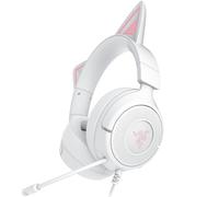 Razer Kraken Kitty V3 X - Auriculares Kitty con Cable para Juegos - Orejas de Gatito icónicas - Peso Ligero de 270 g - Micrófono cardioide hiperclaro - Diafragmas de 40mm - Conector de 3,5mm | Blanco