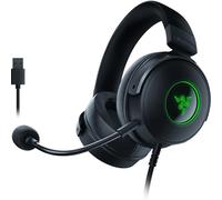 Razer Kraken V3 - Auriculares USB con cable para videojuegos, controladores Triforce Titanium de 50 mm, audio espacial THX - Iluminación Chroma RGB - Cojines híbridos de espuma viscoelástica de tela y