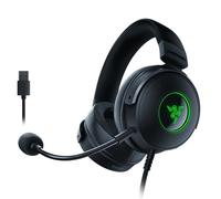 Razer Kraken V3 HyperSense - Auriculares Gaming con Cable con Tecnología Háptica (HyperSense, Diafragma 50 mm, Audio Espacial THX, Chroma RGB, Micrófono Retráctil Cardioide) Negro