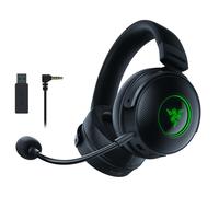 Razer Kraken V3 Pro - Auriculares Gaming Inalámbricos con Tecnología Háptica (HyperSpeed Inalámbricos, Diafragma Titanio 50 mm, Audio Espacial THX, Razer Chroma RGB, Micrófono Retráctil) Negro