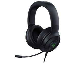 Razer Kraken V3 X - Auriculares para Videojuegos, Sonido Envolvente 7.1, Controladores Triforce de 40 mm, Micro cardioide Plegable HyperClear - Iluminación Croma RGB - para PC - Negro clásico