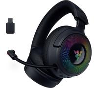 Razer Kraken V4 - Auriculares inalámbricos para Videojuegos, 2,4 GHz, Bluetooth, USB, micrófono de Banda Ancha, Controladores de 40 mm, Ajuste rápido de Volumen, iluminación RGB de 9 Zonas, para PC,