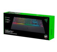 Razer Ornata V3 - Teclado Juegos RGB de bajo Perfil Membrana mecanizada (Cubre Barras revestidas de UV, reposamuñecas magnéticas Soft-Touch, 10 Zonas de iluminación RGB) IT-Layout | Negro
