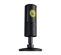 Razer Seiren Emote - Micrófono de condensador USB para transmisión, Micrófono para Streaming (Compacto con amortiguador, patrón de grabación supercardioide, LED Chroma) Negro