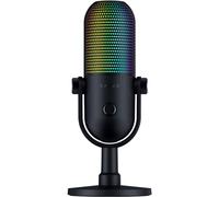 Razer Seiren V3 Chroma - Micrófono USB RGB con pulsación para silenciar (Iluminación Reactiva Para Streaming y juegos, Micrófono de condensador supercardioide) Negro
