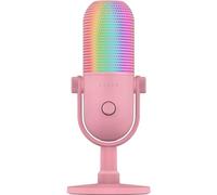 Razer Seiren V3 Chroma - Micrófono USB RGB - Micrófono de Condensador supercardioide con Tap-to-Mute (iluminación reactiva, limitador de Ganancia Digital y Amortiguador Integrado) Quartz