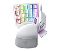 Razer Tartarus Pro Gaming Keypad: Interruptores de teclas analógico-ópticos - Disparo rápido - Actuación ajustable - 32 teclas programables - Macros personalizables - Iluminación Chroma RGB - Blanco