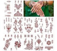 RAZET 12 Hojas Tatuajes Pegatina Mujer, Tatuaje Temporal Efecto Realista e Impermeable, Pegatinas Tattoo Mandala Ideal para Bodas y Fiestas, 21x12cm