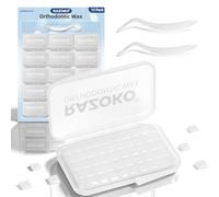 RAZOKO Cera de ortodoncia para aparatos ortopédicos, cuadrado de cera dental preseccionada con fuerte adherencia, 750 unidades, protección cómoda de grado alimenticio, segura para niños y adultos