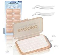 RAZOKO Cera Ortodóncica para Brackets - Protección Contra Rozaduras e Irritaciones - Sabor Fresa, Alta Adherencia Resistente al Agua - 500 Pastillas Precortadas (10 Paquetes) - Calidad Alimentaria