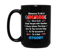 Razones Para Ser Enfermera Tazón Cerámica Tazas Té Graciosa Tazón De Café Regalos Novedosos Para Novios Navidad Colegas 330ml