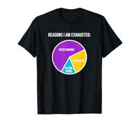 Razones por Las Que Estoy agotado Pensar Demasiado en el Trabajo de Desplazamiento Agotamiento Camiseta