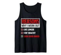 Razones por Las Que Hago Ejercicio Fitness Entrenamiento Gimnasio motivación Cita Camiseta sin Mangas