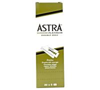 Razor Blades Club 100 Cuchillas de Afeitar Astra Rusas de Doble Filo, Acero Inoxidable con Recubrimiento de Platino