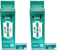 Razor Blades Club 100 cuchillas de afeitar Sharp Hi Chromium (Paquete de 2)