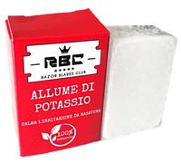 Razor Blades Club Alumbre de piedra de roca, Bloque rectangular de 100 Gr Higiene de la cara, cuerpo y después del afeitado Blanco 90 g (paquete de 1)