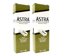 Razor Blades Club - Astra Platinum, Cuchillas de Afeitar de Doble Filo, 200 unidades