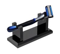 Razor Holder - Acrylic, 10,4 x 4,2 x 4 cm Shaving Razor Stand Non-Slip | Space-Saving Bathroom Organizer, Grooming Accessory For Men, Dads, Barbers, Shower, Travel, Countertop, Negro,