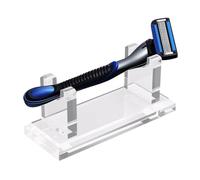 Razor Holder - Soporte de peluquería horizontal, organizador acrílico no resbaladizo, diseño de ahorro de espacio, compacto para el aseo de hombres, papá, barbería, viaje, ducha, baño, espejo