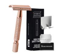 Razoras de doble borde para hombres, maquinillas de afeitar de doble borde | Facta navaja con 5 recargas para hombres, recortador de barba de precisión para afeita
