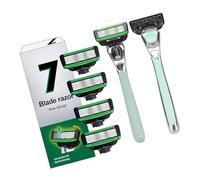 Razro para hombres y mujeres con 5 puntas de acero inoxidable reutilizables de metal manual de afeitado para regalos de afeitado manual de metal reutilizable