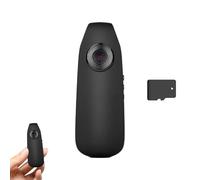 Razunoth Smart Mini HD Camera, 1080p HD Night Vision and Motion Detection, 130° Wide-Angle Lens, Portable Pocket Tiny Body Cams with Back Clip for Cycling Home Office Security (1set with 16g Card)