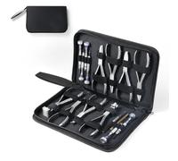 RB-016 - Juego de reparación de gafas, 8 alicates, 6 destornilladores, ajuste de almohadilla de nariz, marco de patas sin montura Dhoptical