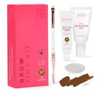 RB RENATA BEAUTY Kit de Tinte de Cejas - Kit Completo de Tinte, Activador Oxidante, Pincel Dual para Coloración - Efecto Larga Duración de 4 Semanas - Hasta 30 Aplicaciones [Marrón]