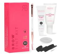 RB RENATA BEAUTY Kit de Tinte de Cejas - Kit Completo de Tinte, Activador Oxidante, Pincel Dual para Coloración - Efecto Larga Duración de 4 Semanas - Hasta 30 Aplicaciones [Grafito]