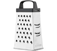 RB RENBERG Grater - Rallador De Acero Inoxidable Negro 4 Caras Cocina de 8.9x6.4x16.5cm - Cómodo Rallador De Queso - Rallador Multiusos de Cocina - Rallador De Verduras - Fabricado en Acero Inoxidable