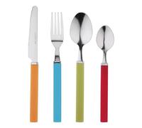 RB RENBERG HAPPIE COLORS - Cubertería de 24 Piezas - Servicio para 6 - Incluye Cuchillos, Tenedores, Cucharas y Cucharillas - Acero Inoxidable de Alta Calidad - Mango Ergonómico