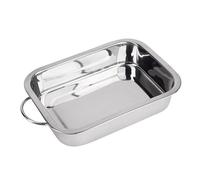 RB RENBERG Presto - Bandeja Horno Rectangular para Horno - Fabricada en Acero Inoxidable - Buena Antiadherencia - Tamaño 28x20x6cm - útil para Lasaña Pastel Cazuela Tapas